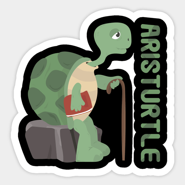 Aristurtle (Aristotle) Sticker by passivemoth